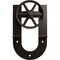 Ekena Millwork Premium Wagon Wheel Horseshoe Roller Hanger w/ Bolts for Barn Door for 2 1/4" Doors, Bronze Texture GB60015R2WBZ - alternate 2